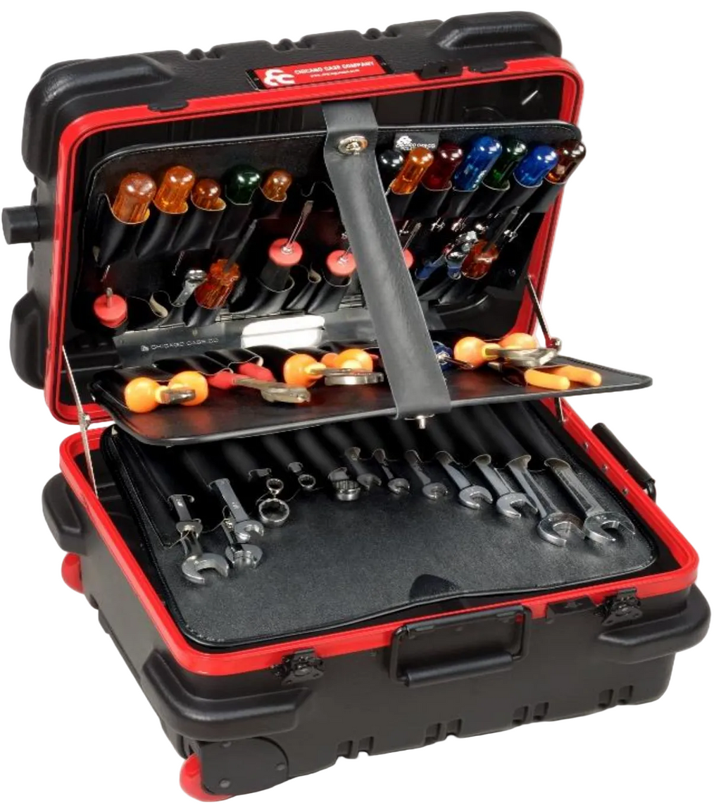 19 Square Military-Style Wheeled Tool Case