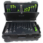 Military Style Rolling Tool Case with 3 Tool Pallet Organizers (Black) 95-8601