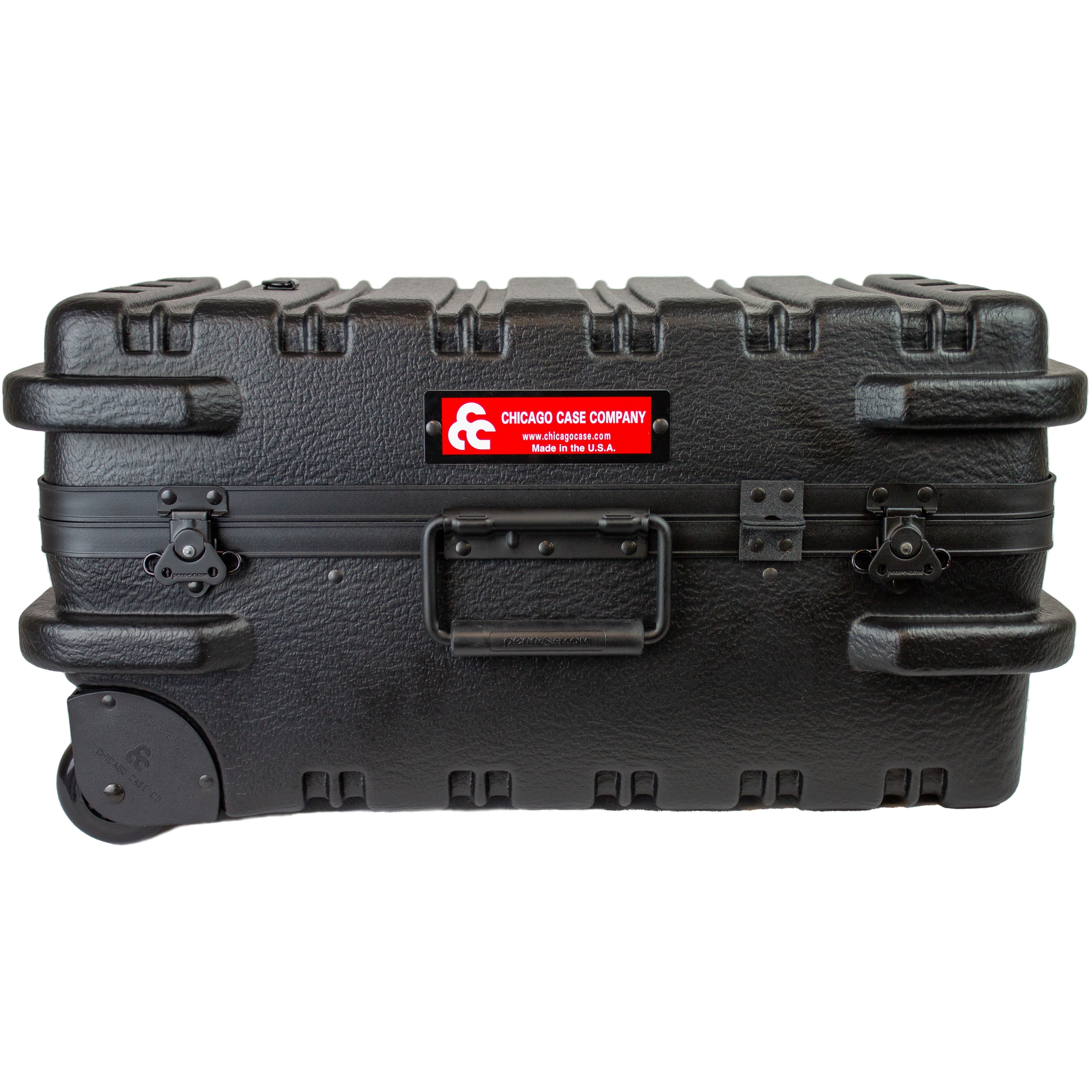 Military Style Rolling Tool Case with 3 Tool Pallet Organizers (Black) 95-8601