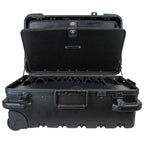 Military Style Rolling Tool Case with 3 Tool Pallet Organizers (Black) 95-8601