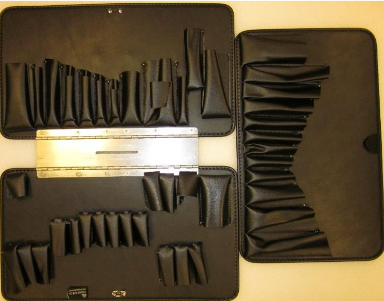 Military Style Rolling Tool Case with 3 Tool Pallet Organizers (Black) 95-8601